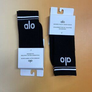 NWT 2 Packs | Alo Yoga Unisex Throwback Sock | Retro Stripe Socks